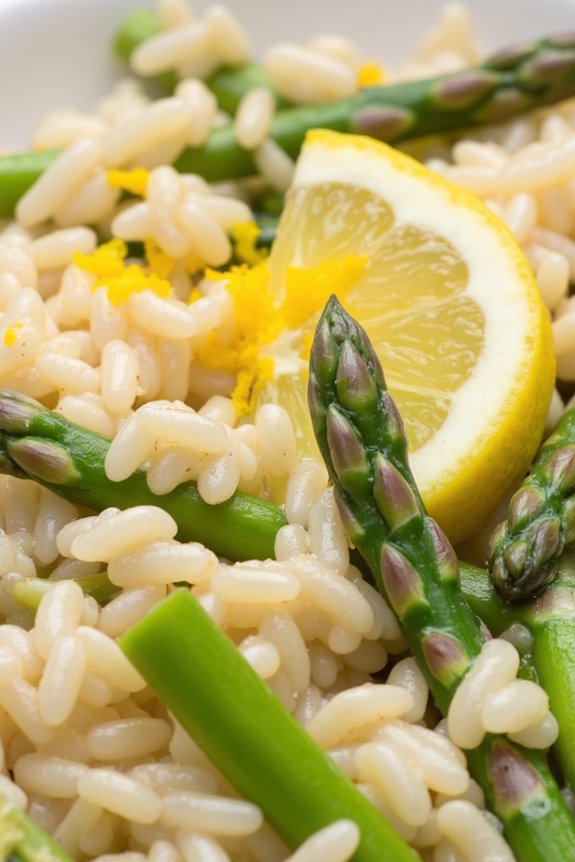 wild asparagus lemon risotto delight