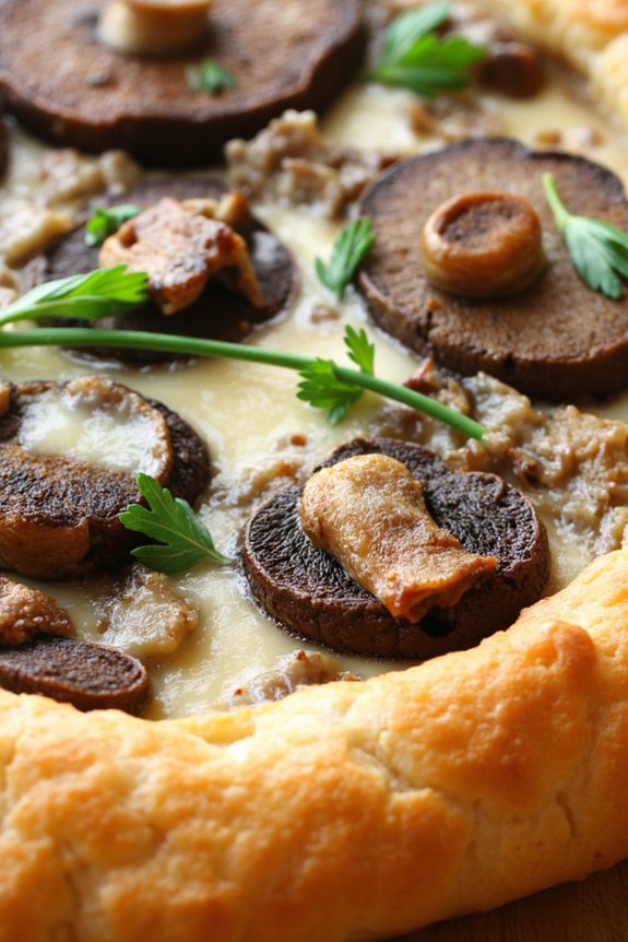 wild mushroom parmesan tart