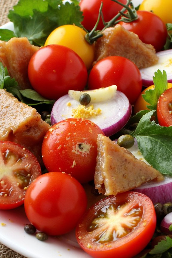 zesty anchovy tomato salad
