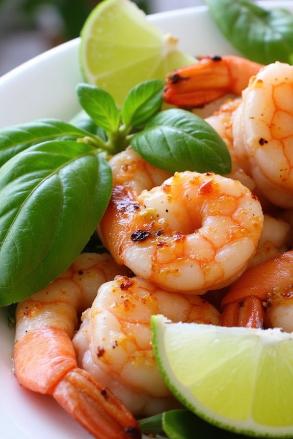 zesty basil lime shrimp dish