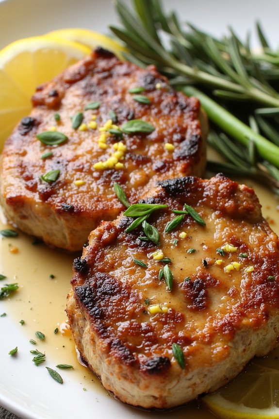 zesty herb marinated pork chops