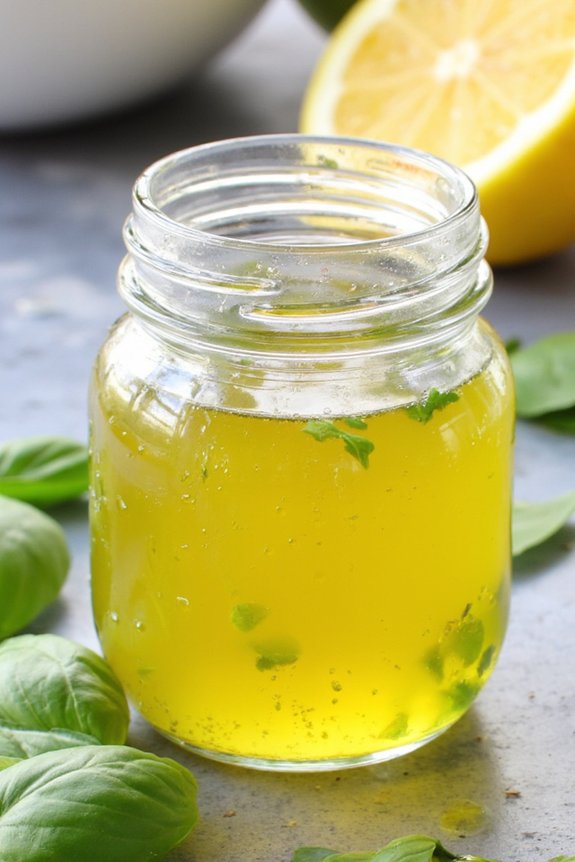 zesty homemade lemon basil dressing