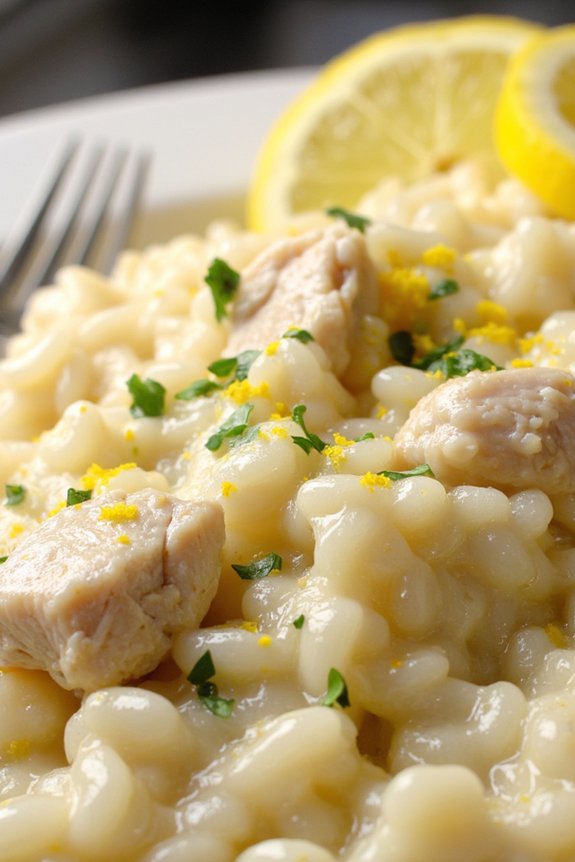 zesty lemon chicken risotto