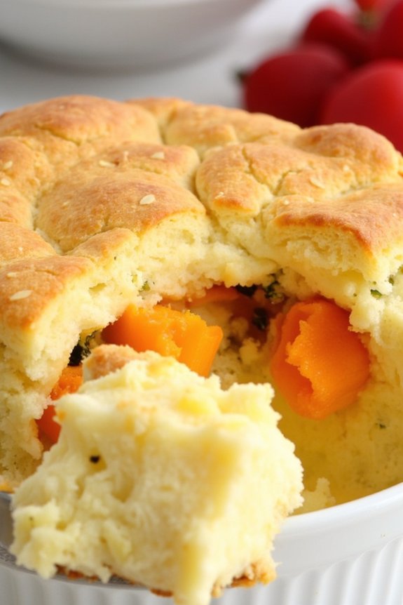 zucchini flower parmesan souffl