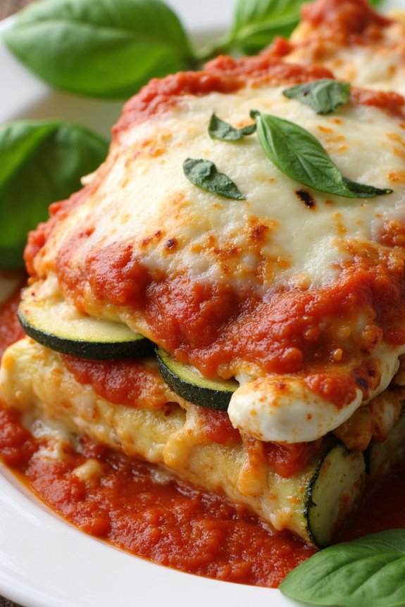 zucchini layered with cheese