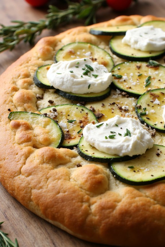 zucchini ricotta flatbread delight