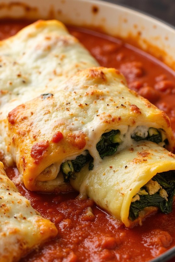 zucchini spinach cannelloni recipe