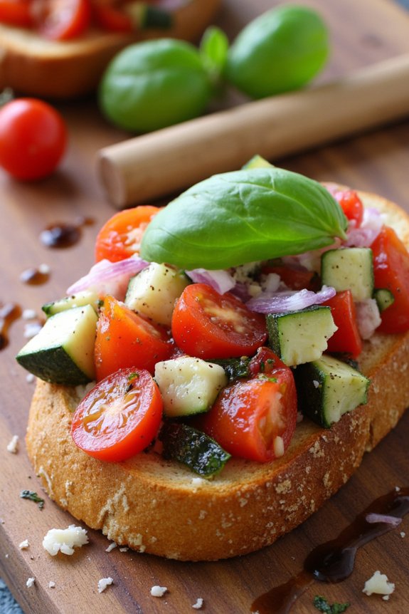 zucchini tomato bruschetta recipe